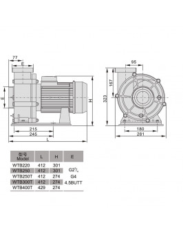 Насос Aquaviva LX WTB400T (380В, 80 м3/ч, 5.5HP)