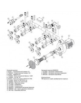 Основной комплект системы г/м "Standard", 6 форсунок, для плит.басс., насос - 1,5 кВт, 230 В, 50 Гц