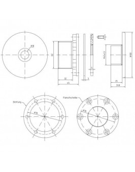 Форсунка стеновая Ø 100 (пленка) G2"(наруж.)нерж. ст. AISI-316 и RG-бронза