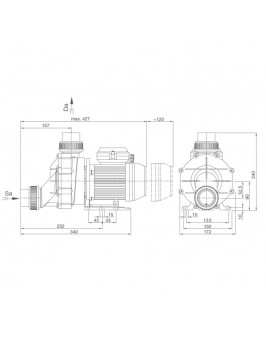 Насос BADU 45/16, без префильтра, 16 м³/ч, 1,2 кВт, 220В