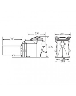 Насос Hayward RS3020VSTD RS II (220В, 25 м3/ч, 2HP), с пер. скор.