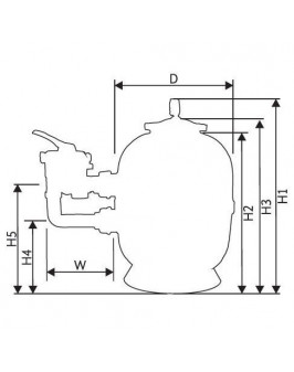 Фильтр FILTRONE L D=1200 2 1/2" 56м3/ч скорость 50м3/ч/м2 черная