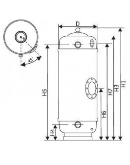 Фильтр FILTREX-NORM PLUS D=630 1 1/2" М1,2 9,0-12,5м3/ч скорость 30м3/ч/м2 +Дюз.дно+Люк400+См.окно