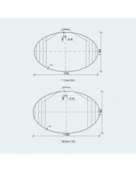 Купель Maestro Woods Овальная, лиственница натуральная 1,08×1,75 H=1,1 м