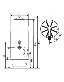 Фильтр FILTREX HB D=500 1 1/2" М1 с боковым вентилем