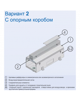 Напольные щелевые диффузоры ASS-5 (Симметричное исполнение)