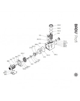 Насос "BADU Profi 38" с префильтром 38 м³/ч, 1,8 кВт, 220 В 