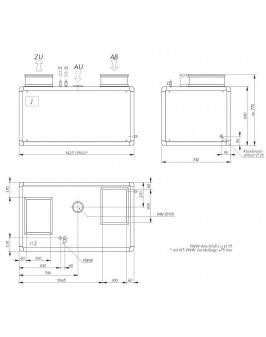 Канальный осушитель воздуха 6601 U-EC/U-MC-EC, 1400 м³/ч, 400 В, 7.1 кВт