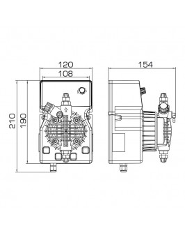 Насос дозирующий мембранный DLX-VFT/MBB 15-4 230V PVDF