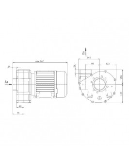 Насос BADU 21-80/33 G, без префильтра, 65 м³/ч, 3,45 кВт, 380В