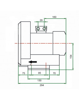 Компрессор HPE 0,85 кВт, 145 м³/ч, 1½", 220V