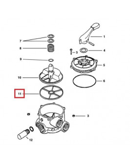 Уплотнительное кольцо клапана 6-ти поз.вентиля 2" Hayward (SPX0715D)