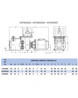 Насос Hayward HCP501253E7 (380В, 135 м3/ч, 12.5HP)