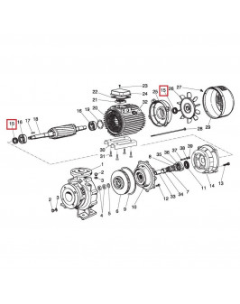 Уплотнительное кольцо фронтальное для насосов Saer IR4P80-315C Cast Iron (54710451)