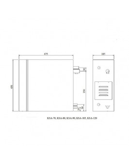 Парогенератор Coasts KSA-90 9 кВт 380В с выносным пультом KS-150