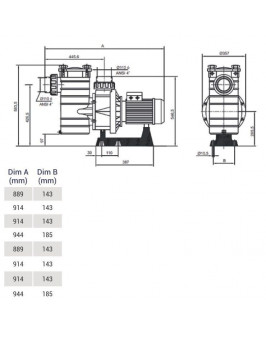 Насос Hayward HCP40753E1 KAN760 T2.B (380 В, 104.5 м3/ч, 7.5 HP)