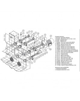 Основной компл.системы г/м"Combi-Whirl"стеновой, 2 всасыв.3 подающ.форс.насос-4,0 кВт