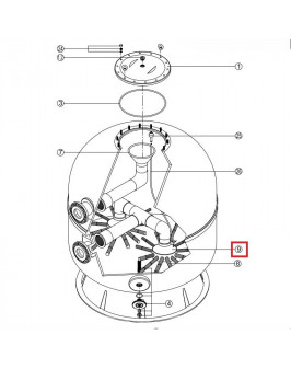 Коллектор фильтра Kripsol Ø 90-110 (RCFI0009.01R)