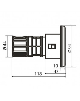 Форсунка гидромассажная вращающаяся из ABS, пластика, 10-12м³/час, EM0048