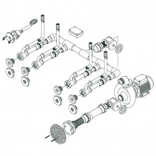 Основной компл. системы г/м "Standard",4 форсунки, для плит.басс., насос - 1,5 кВт, 230 В, 50 Гц,BRZ