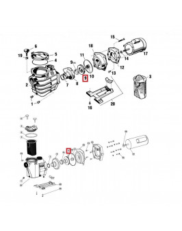 Крыльчатка к насосам Hayward 2 CV Super II/SPA/RS (SPX3021CE)