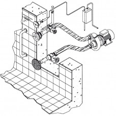 Основной компл.системы г/м"Combi-Whirl"стеновой, 1всасыв.и 1подающ.форс.насос-2,2 кВт