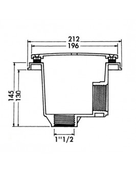 Слив донный Hayward 3252PAK2 2" под бетон (компл. 2 шт)