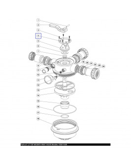 Прижимное кольцо верхн. 4-поз. клапана 1.5" для фильтров Aquaviva V350-V650 (1013040)