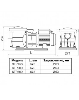 Насос STP200, с префильтром, 23,8 м³/час, 220В