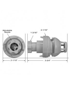 Форсунка-насадка гидромассажа Hayward Vari-Flo SP1434PAKB, для прохода Jet-Air