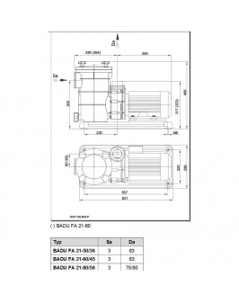 Насос BADU FA21-50/36, с префильтром, 36 м³/ч, 2,70 кВт, 380В