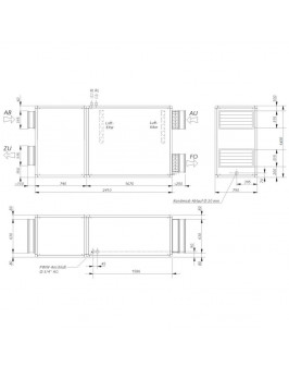 Вентиляционная установка RLG 3000-MC-EC, 3000 м³/ч, 400 В, 20.3 кг/ч