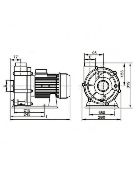 Насос WTB550 (WTB400T), без префильтра, 85м³/час, 380В