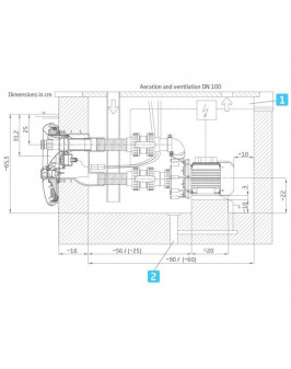 Противоток BADUJET Vogue Deluxe, 58 м3/ч, с белым прож. LED, 3~ 400/230 В, 3,18/2,60 кВт (ОСН. К-Т)