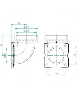 Фланцевое соединение для насоса пр-ка "Taifun - Compact", вн.р. 2 ½", бронза