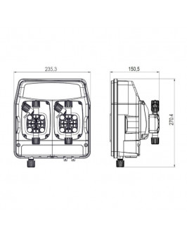 Авт.станция дозир и контр. eTWIN PH/RX PER 2.0L-6.0 230V PVDF FULL