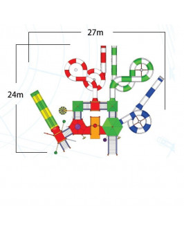Комплекс водных горок Arihant WAPS 7A (27.0х24.0 м)