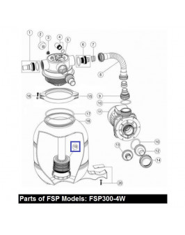 Дюзовая коробка с трубой для фильтров Aquaviva FSP300 (89030205)