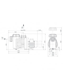 Насос BADU Prime 40, с префильтром, 40 м³/ч, 2,64/2,20 кВт, 380В