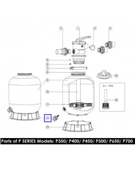 Дренажный клапан для фильтров Aquaviva серии MFV, MFS, P, SP (89011601)