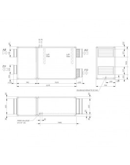 Вентиляционная установка RLG 2400-MC-EC, 2400 м³/ч, 400 В, 15.9 кг/ч