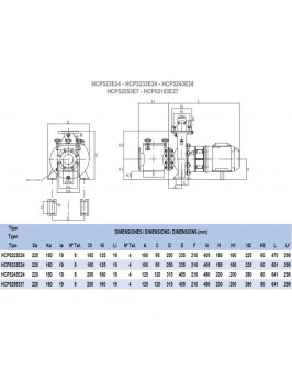 Насос Hayward HCP5233E24 (380В, 28 м3/ч, 3HP)