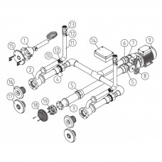 Основной комплект Standard, RG-бронза, 2 форсунки, для бетон.бас., насос-0,5 кВт, 230 В