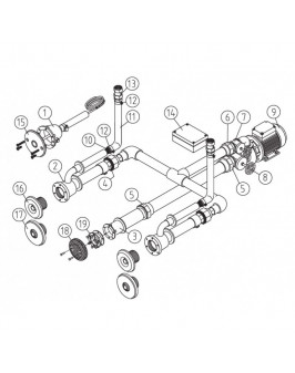 Основной комплект Standard, RG-бронза, 2 форсунки, для бетон.бас., насос-0,5 кВт, 230 В