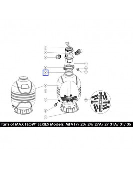 Резиновая прокладка под 6-поз кран для фильтра Aquaviva MFV (2010007)