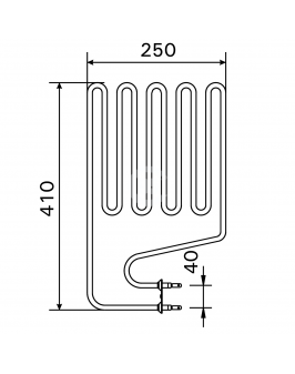 Harvia Тэн для электрокаменки ZSS-110 1,5 кВт (T7C, T9C, T10,5, K11G, K11GS, РО11)