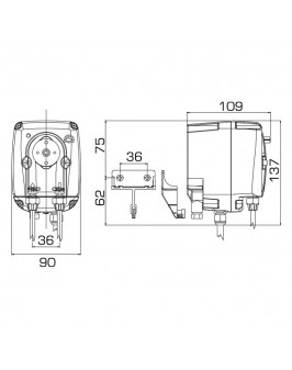 Насос дозирующий перистальтический B3-V PER 1-3 230V SANT(Сантопрен)