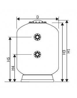 Фильтр TURBIDRON D=1200 M1 патр 90 мм 56м3/ч скорость 50м3/ч/м2