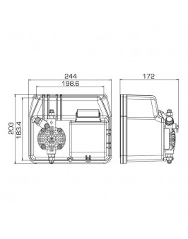 Насос дозирующий мембранный BT-MF 50 л/ч 3 бар 230V