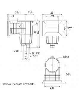 Скиммер Flexinox Standard, круглая крышка